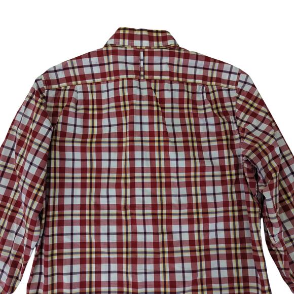 Banana Republic Soft Wash Shirt Red Plaid Button-down Oxford Mens Medium 15-15.5 - Picture 5 of 9